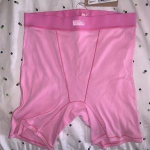 SOLD Skims Cotton Rib Boxer Bubblegum Pink Size Small (S)